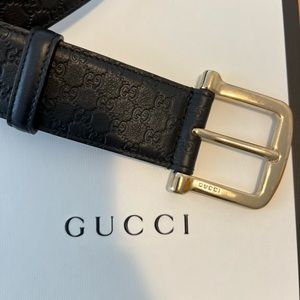 Gucci womens guccissima leather belt